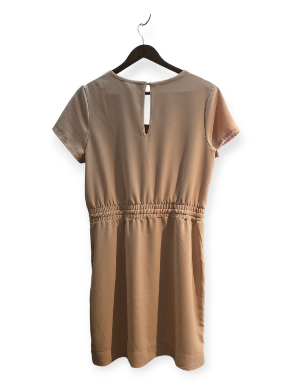 32 Degrees Cool Light Tan Short Sleeve Drawstring Waist T Shirt Dress Size M - Picture 4 of 5